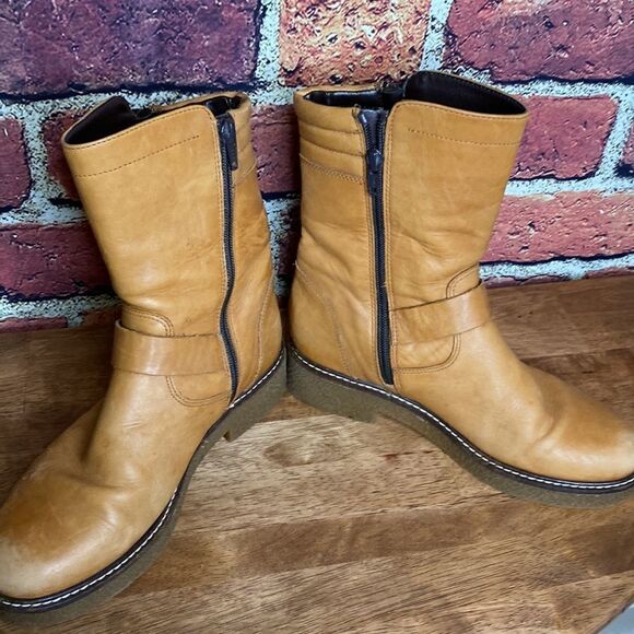 The Flexx Tan Aged Leather Moto Boots Size EU 37 - US 6 - Picture 6 of 8